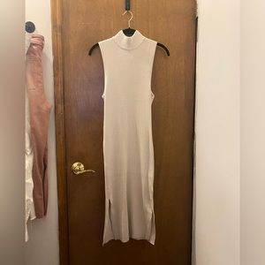 Magaschoni Ribbed Mockneck Bodycon Dress - Off White